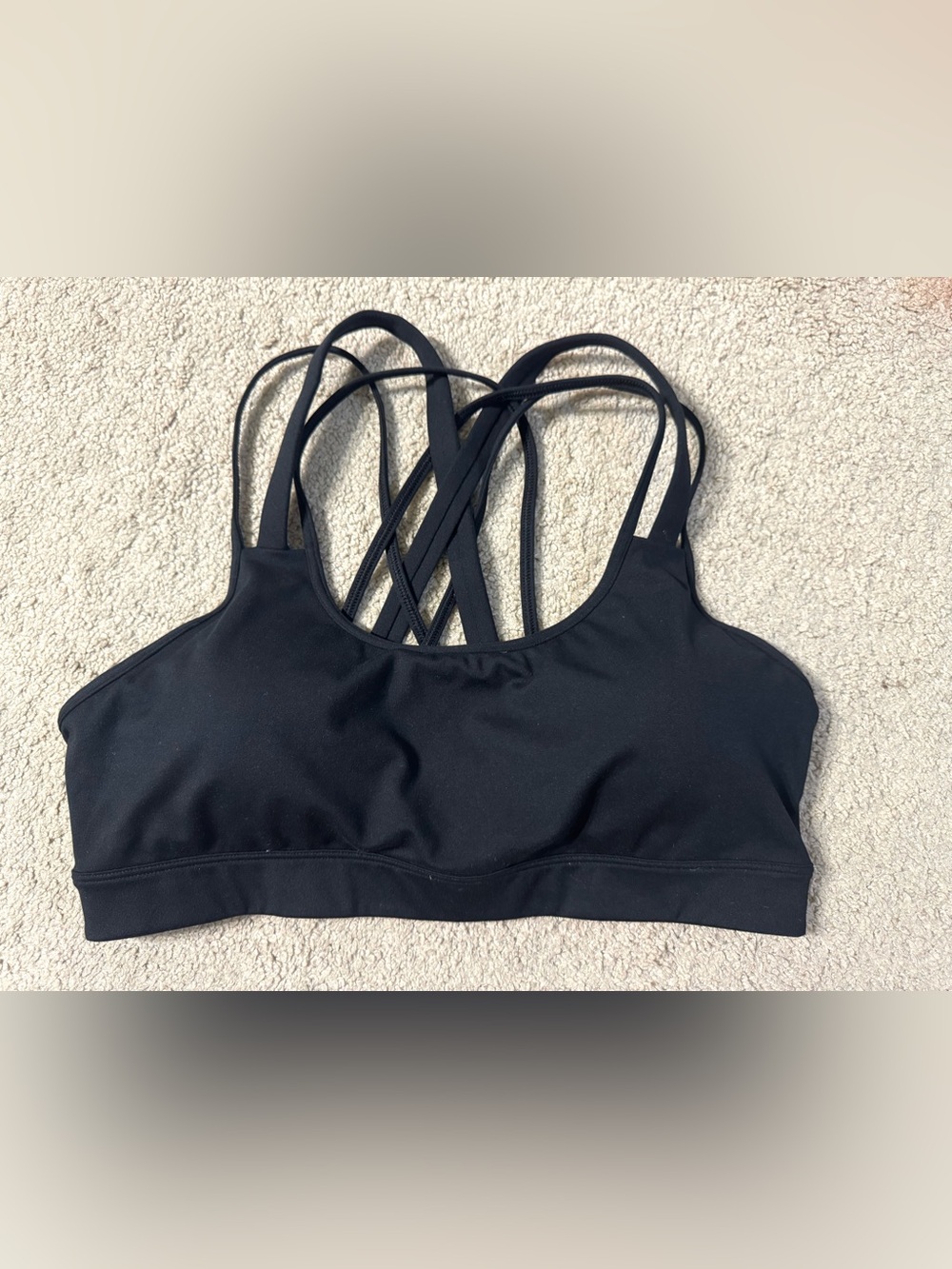 Victoria's Secret Black Strappy Cross-Back Sports Bra size XL